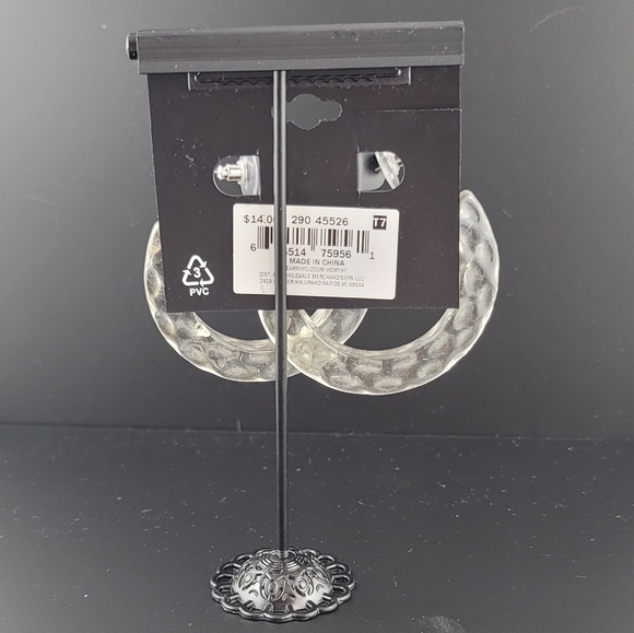 Clear acrylic hoop earrings BNWT - Picture 4 of 6